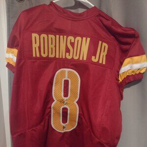 Washington Commanders NFL Brian Robinson Jr autographed jersey Beckett Coa XL
